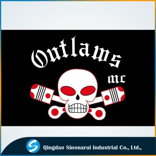 3X5ft 2x3ft Outlams Mc Banner Decorative Hanging Flags banners With White Sleeve Metal Grommets