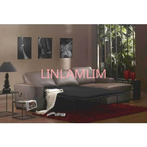 Living Room Sofa bed minimalist modern sofa / sofabed real genuine cow leather sectional sofa muebles de sala moveis para casa