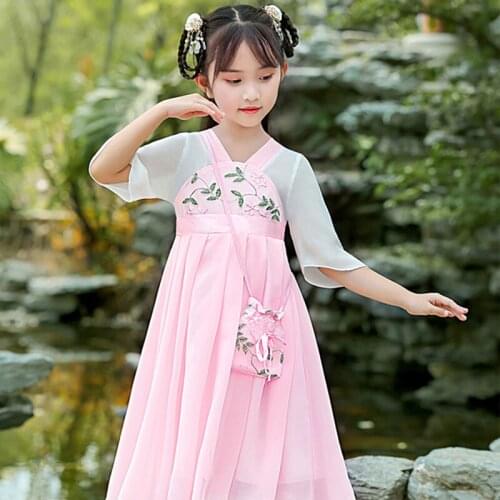 Hanfu Ancient Chinese Folk Dress For Girls Chinese Ancient Costume Chinese Traditional Costume Fairy Outfits Tang Suit SL3173