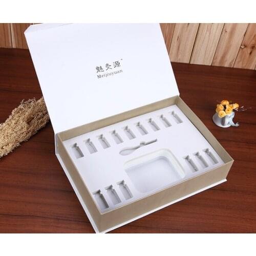 Custom different cut small holes silver paper holder insert for essential oil bottle/tube packaging ---DH10142