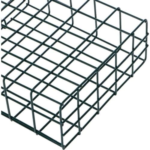 Bird Feeder Green Cube Cage Food Container Outdoor Wild Birds Parrot Feeding Hanging Tree Portable Fruit Vegetable Park