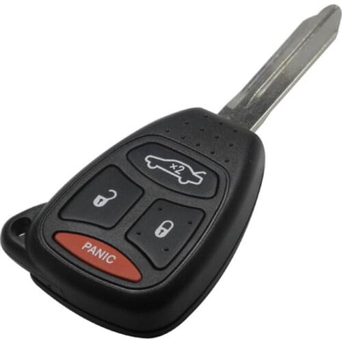 Remote Key Shell 3+1/4 Buttons for Chrysler 300C Sebring Wrangler Dodge Jeep Cruiser Compass