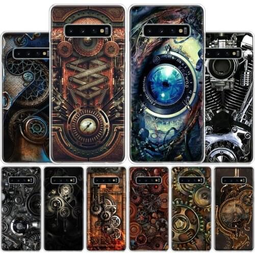 Steampunk Gear Mechanical Cover Phone Case For Samsung Galaxy S10 S20 Ultra Note 10 9 8 S9 S8 Plus Pro Lite S7 S6 J4 J6 J8 + Coq