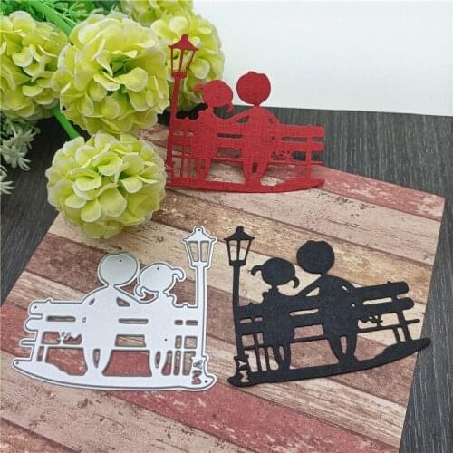 2021 New Romantic Lovers Metal Cutting Dies Stencil Die Cut Scrapbooking Craft Stamps