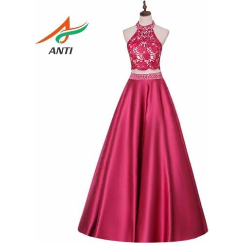 ANTI 2 Piece Prom Dresses 2019 Vestidos De Festa Long Elegant Ankara Prom Dresses Premium lace Party Formal Gowns HQY5381