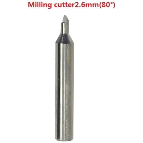 Raise Key Duplicating Cutting Machine Milling Cutters Cutter Locksmith Tools End Mills 80 Degree 2.6mm
