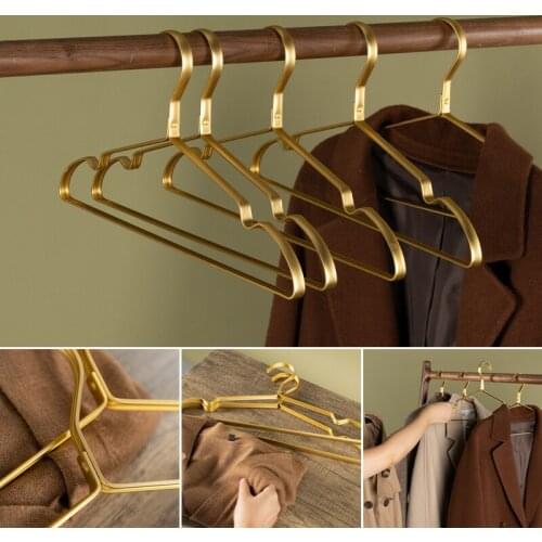 Anti-slip Suit Hanger Durable Anti-Deformation Aluminum Alloy Traceless Closet Dress Clothes Towel Hanger ALI88