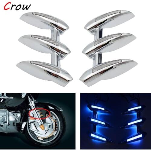 Motorbike Brake Rotor shock Covers LED Ring Of Fire Fits For Honda GOLDWING GL1800 2001-2011 2010 2009 2008 2007 2006 2005 2004