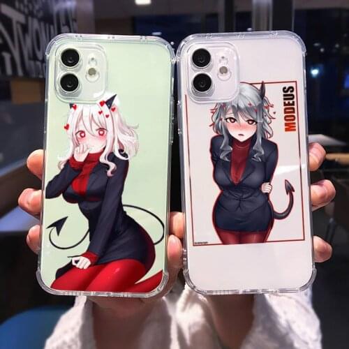 Cute Cartoon Helltaker Phone Case Transparent for iPhone 12 11 mini pro XS MAX 6 6S 8 7 Plus X 5S SE 2020 XR