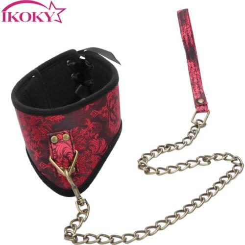 IKOKY Neck Sleeve Flirting Pleasure Bondage games Adult Sex Toys SM Bundling Fetish Sex Slave Sex Toys for Couples