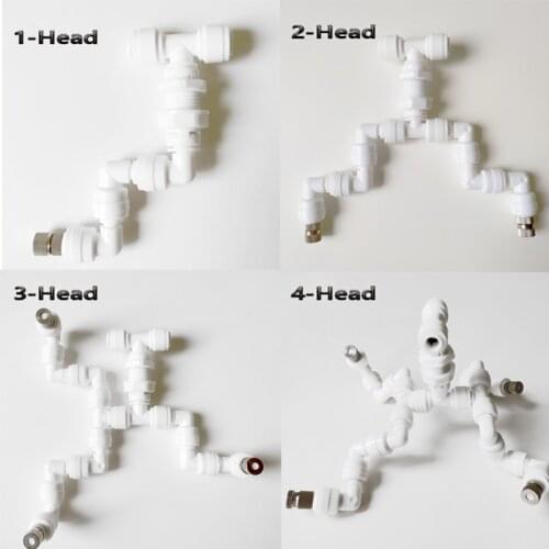 Animal Misting Garden Watering Reptile Fogger Mister with quick connecting nozzle(0.3mm) connect with 1/4'' pipe 1head to 4 head