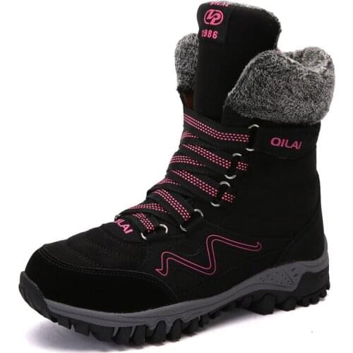 Winter Boots Women Outdoor Plus Velvet Warm Breathable Non-slip Trekking Sneakers High Platform Shoes Woman Zapatos De Mujer