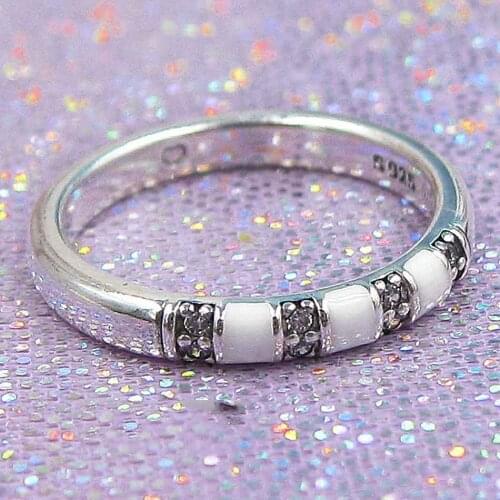 Original Stones And Stripes Rings With Crystal For Women 925 Sterling Silver Ring Wedding Gift Europe Jewelry