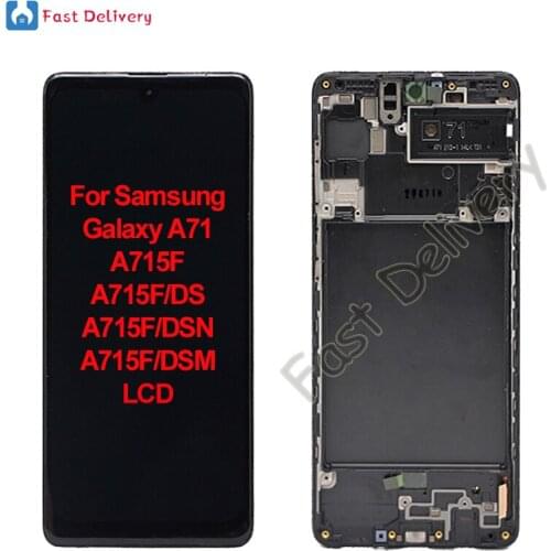 OLED For Samsung Galaxy A71 A715F A715F/DS A715F/DSN A715F/DSM LCD Display Touch Screen Digitizer Assembly Replacement Accessory