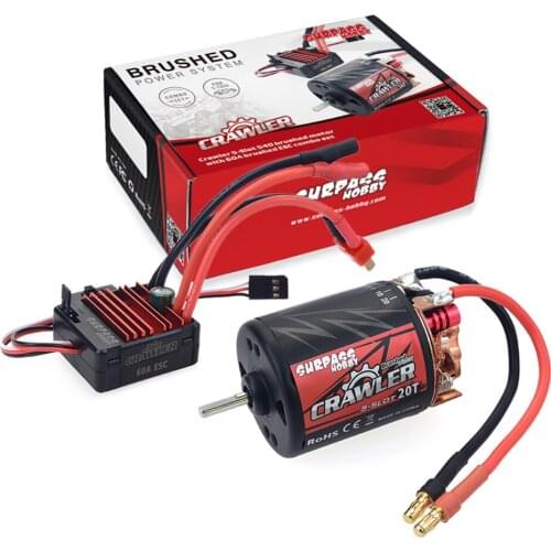 1:10 RC Waterproof Brushed 16T RC Car Motor 60A ESC RC Vehicle Model Parts