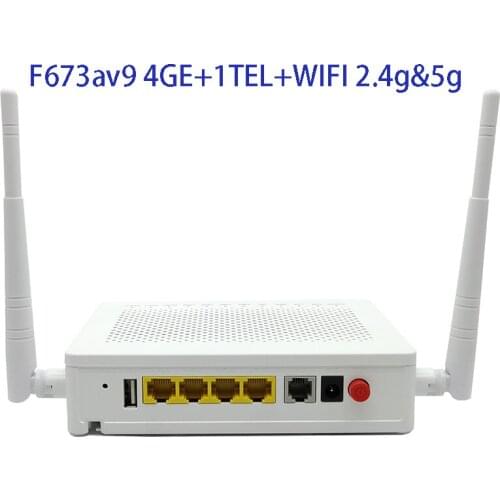 10pcs Z T E FTTH ONT ONU F673av9 4GE+1TEL+WIFI 2.4g+5g GPON English interface,Customized logo OEM for you. F650 ANATEL