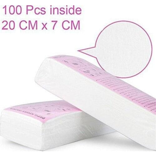 100PCS Women Nonwoven Epilator Wax Strip Paper Beauty Female Shaving Hair Removal Depilatory Roll Waxing Health Beauty