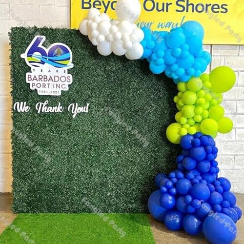 180pcs Matte White Light Blue Apple Green Balloon Garland Arch Kit Baby Shower Gender Reveal Birthday Party Decorations