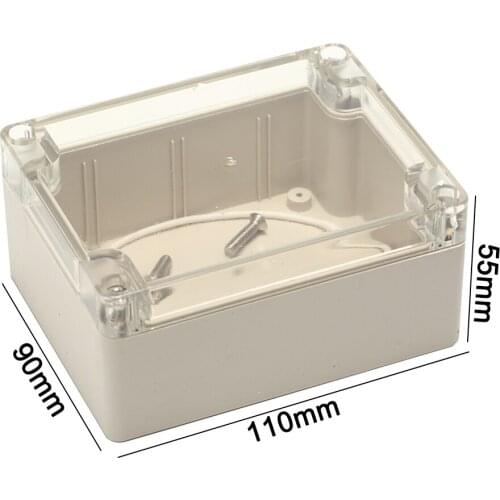 1 X 115x90x55MM Waterproof Cover Clear Plastic Electronic Project Box Enclosure Case
