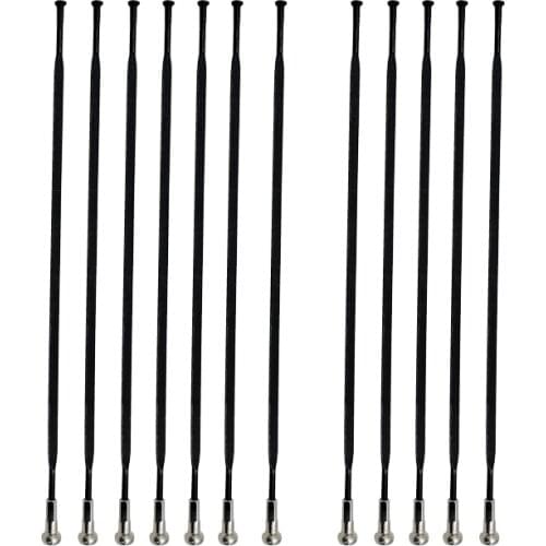 20 Pieces A Lot Pillar Aero1432 Black Color Straight Pull Head Butted Mountain Bike Spokes T302+ Stainless Steel Material Spokes