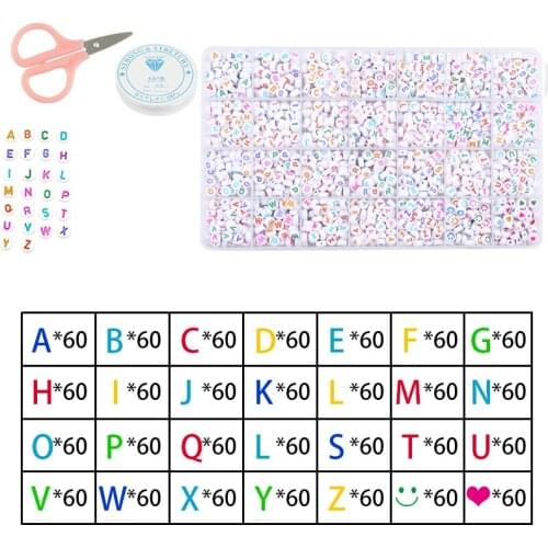 28 Cells Czech Acrylic Letter Beads Round Box Set Charm Seedbeads Waist Belly Chain For DIY Beads For Needlewolk Jewelry Making