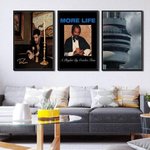 Drake Music Album More Life Vews Hip Hop Rapper Star Canvas Art Painting Posters And Prints Wall Pictures Decorative Home Decor