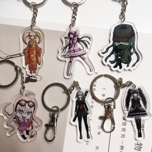 Anime Danganronpa: Trigger Happy Havoc Saionji Hiyoko Korekiyo Shinguji Miu Iruma Cartoon Acrylic Keyring Toy Keychain Pendant