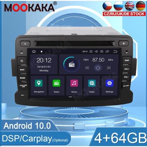4+64GB Android10 Car Radio For RENAULT DUSTER 2012- 2016 Carplay Player GPS MultimediaNavigation Head Unit Car Stereo WIFI DSP