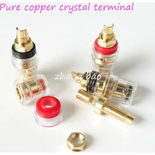 Free ship A pair of pure copper crystal terminals, power amplifier terminals, speaker terminals