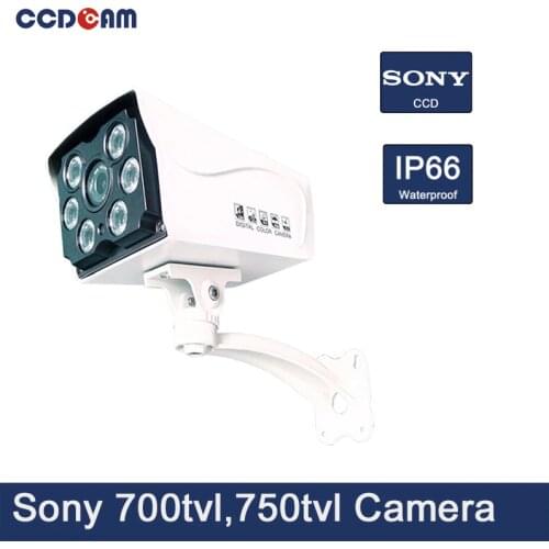 CCDCAM 6pcs Array light 700 TVL,750 TVL,800 TVL Sony CCD sensor waterproof camera for CCTV system
