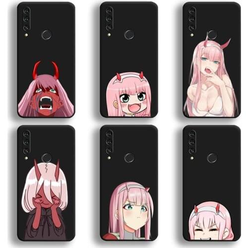 Anime Cute Zero Two Dois Querida Na FRANXX Phone Case Huawei Y6P Y8S Y8P Y5II Y5 Y6 2019 P Smart Prime Pro