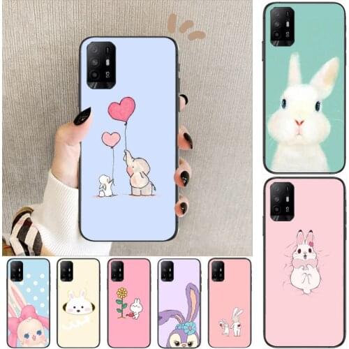 Cute bunny CoverFor Realme C3 Case Soft Silicon Back cover OPPO Realme C3 RMX2020 Coque Capa Funda find x3 pro C21 8 Pro a91