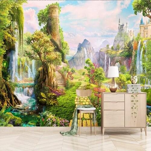 European Modern Landscape Scenery Large Murals Wallpaper Living Room Bedroom Backdrop Fresco Wall Cloth Wall Paper For Wall 3 D