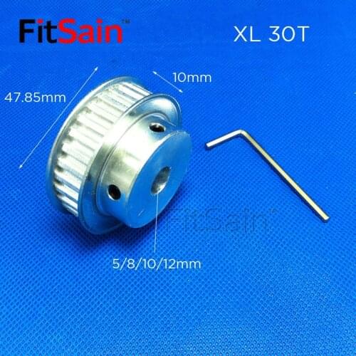 FitSain-XL 30T Width 10mm aluminum alloy pulley center hole 5mm/6mm/8mm/10mm/12mm reduction ratio drive synchronous wheel