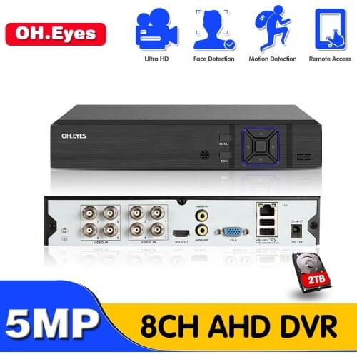 5 in 1 4CH 8CH Security CCTV DVR AHD 5MP 4MP 3MP 1080P H.265 Hybrid Video Recorder for AHD TVI CVI Analog IP Camera Onvif IP 5MP