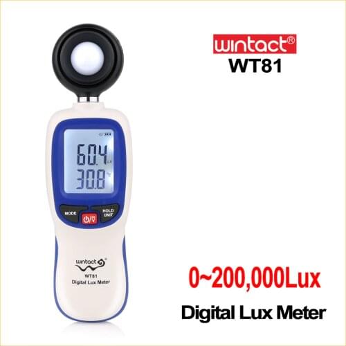 WINTACT Digital Luxmeter Mini Light Meter Environmental Testing Equipment Handheld Type illuminometer WT81 WT81B-WINTACT