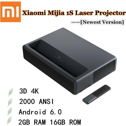 Xiaomi Mijia 1S Laser Projector 4K 3D Android TV Full HD 2GB 16GB 2000 ANSI BT WiFi 150 inch ALPD Home Theatre