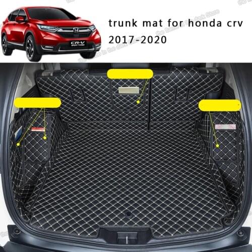 Lsrtw2017 leather car trunk mat for honda crv 2017 2018 2019 2020 2021 suv cargo liner accessories interior boot rear cr-v