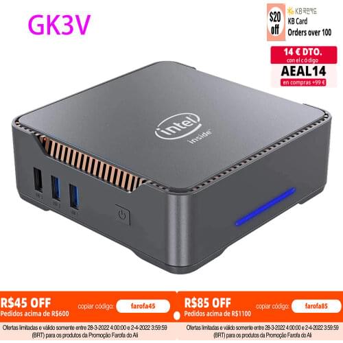Gk3v mini pc portable windows 10 mini computer intel gemini lake 8GB DDR4 128GB 256GB 512GB 1TB SSD gaming pc 2.4G 5G wifi