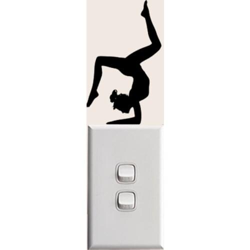 Fashion Gymnastics Vinyl Bedroom Wall Decal Home Decor Switch Sticker 6SS0520