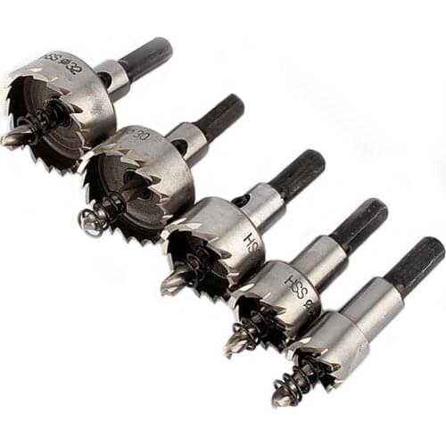 5pcs/set HSS Drill Bit holesaw Set Twist Drill Bits Hole Saw Cutter Power Tools 16/20/25/30/32mm