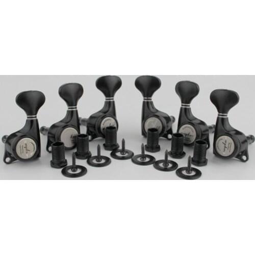 GUYKER Guitar Machine Heads Locking String Tuning Key Pegs Tuners for LP, SG, TL Style Electric Guitars Black