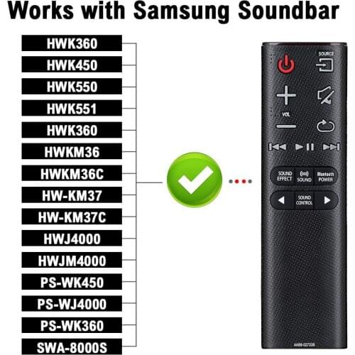 For SAMSUNG Soundbar AH59-02733B new Remote Control HW-J4000 HW-K360 HW-K450 PS-WK450 PS-WK360 HW-KM36C HW-KM36 HW-JM4000