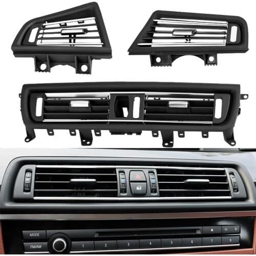 Front Row Wind Left Center Right Rear Air Conditioning Vent Grill Outlet Panel With Chrome Plate For BMW 5 Series F10 F18 LHD
