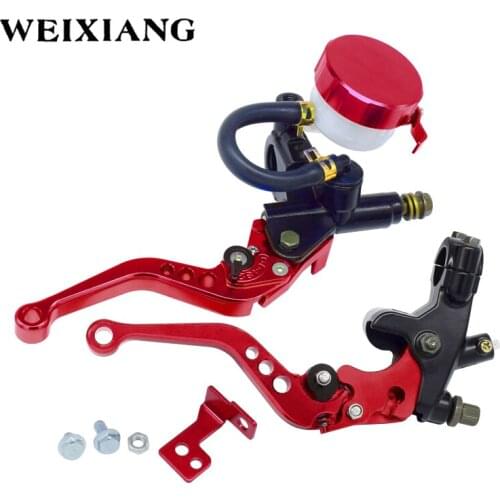 7/8" 22mm CNC Aluminum Motorcycle Brake Clutch Master Cylinder Lever Reservoir Universal Adjustable ATV For Yamaha Honda Suzuki