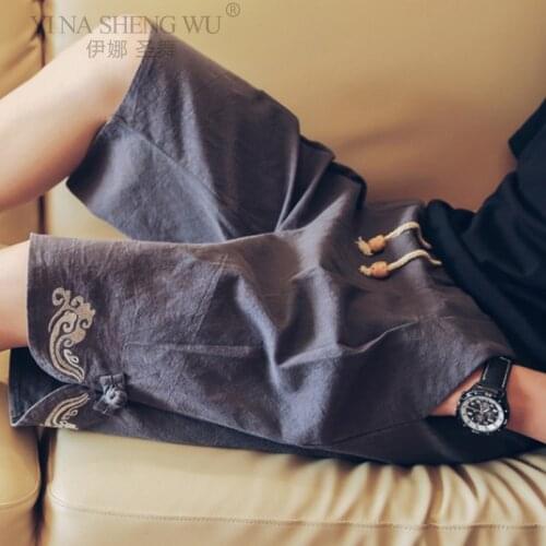 Retro Japanese Style Short Men Casual Wear Hip Hop Kimono New Fashion Embroidery Short Pants Tide Brand Loose Street Mens Short