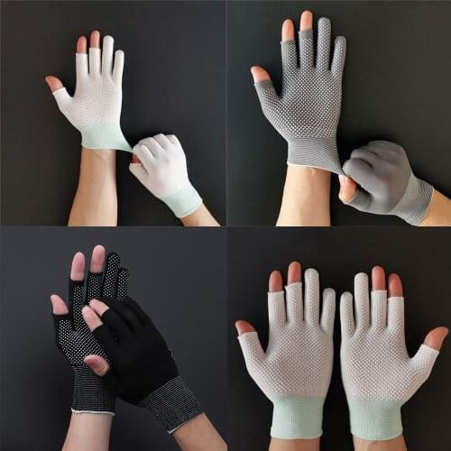 Sports/Biking Sunscreen Spring Summer Driving Mittens Open/Half Fingers Sun Protection Anti-Slip Fishing Gloves