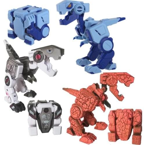 Transformers Deformation Machine Small Dinosaur Rubiks Cube Toy King Kong Dinosaur Energy Block Action Figure toys