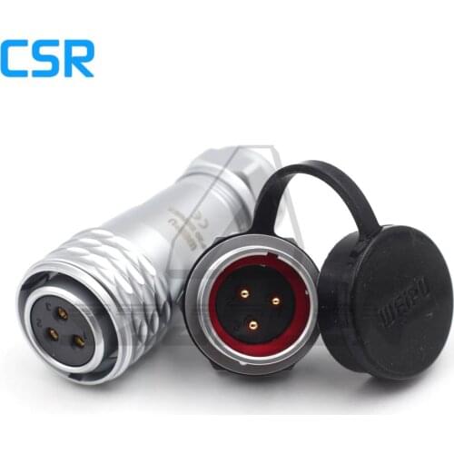 WEIPU SF20 Pair Waterproof connector 3pin ,Panel Mount Circular connectors 3pin, LED cable connector plug socket