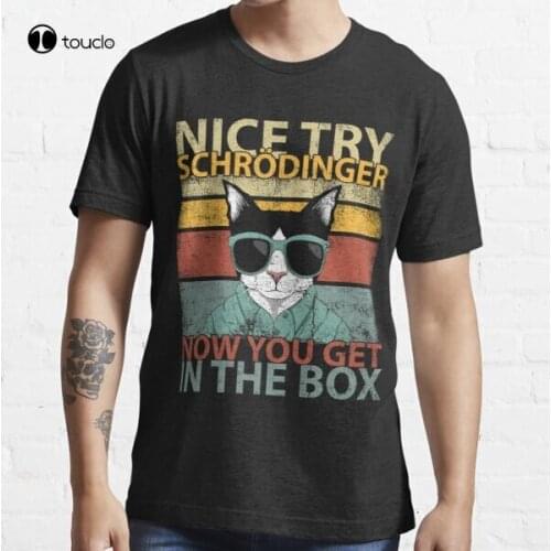 Funny Vintage Science Gift Schrodingers Cat Quote Physics T-Shirt Tee Shirt